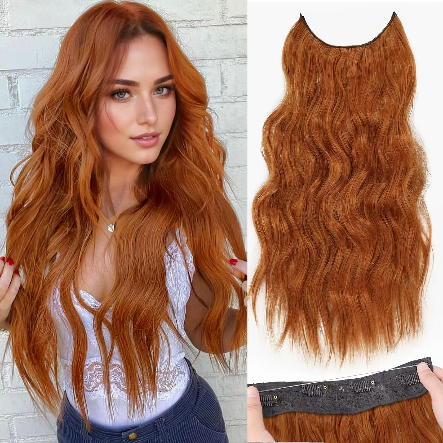 Extensions de cheveux synthétiques invisibles