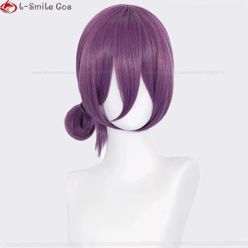 Anime Rezee Cosplay perruque 45 cm violet