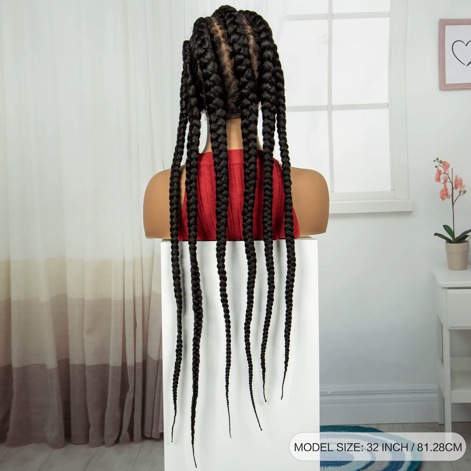 Perruques tressées synthétiques Cornrow avec cheveux de bébé