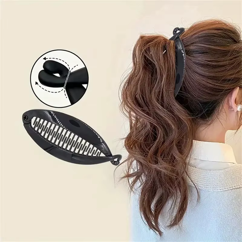 Lot de 3 pinces à cheveux noires