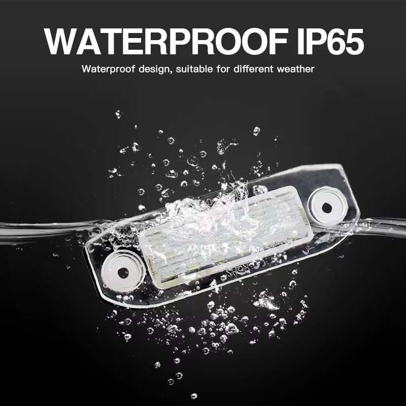 Lumière de plaque de planificateur LED, OEM #30753839/31253006, Volvo C30, C70, S80, V70, XC70, S40, V50, S60, V60, XC60, XC90, Canbus, pas courageux, 2 pièces