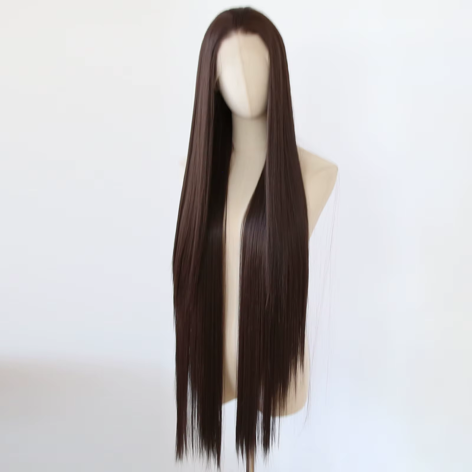 Perruque Lace Front Wig synthétique marron foncé