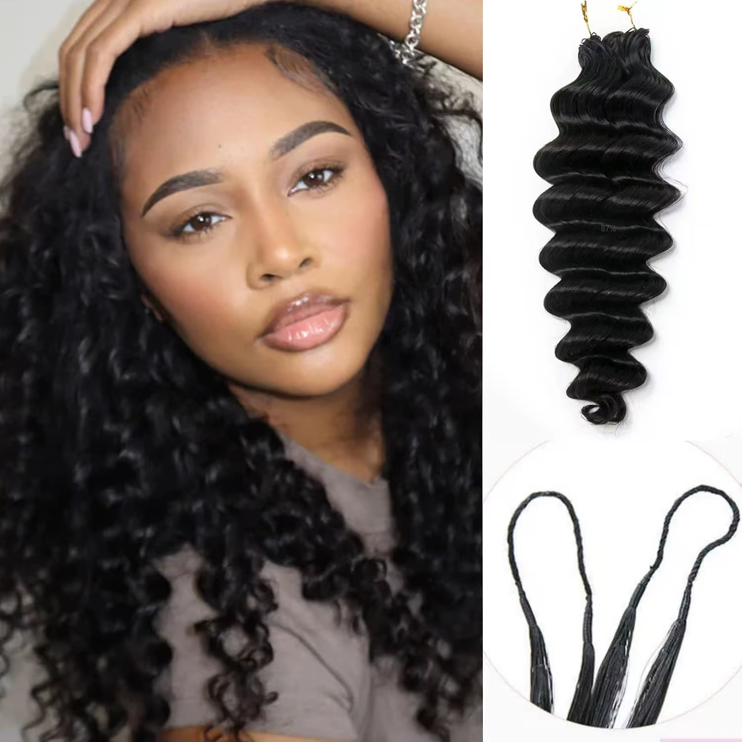 Extensions de cheveux bouclés au crochet