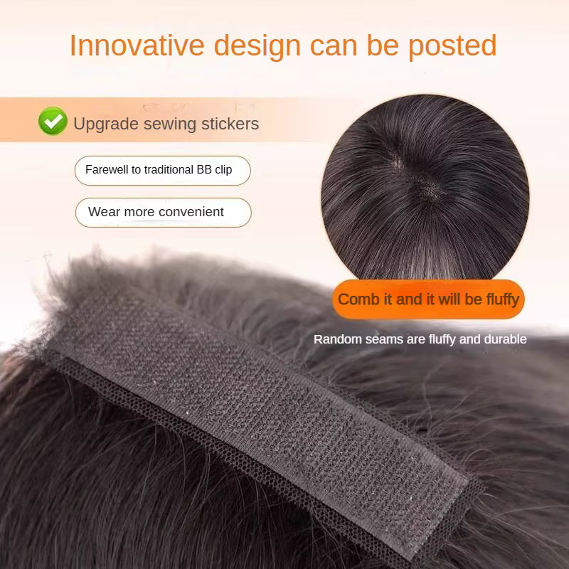 Frange de cheveux humains avec sangle à crochet et boucle