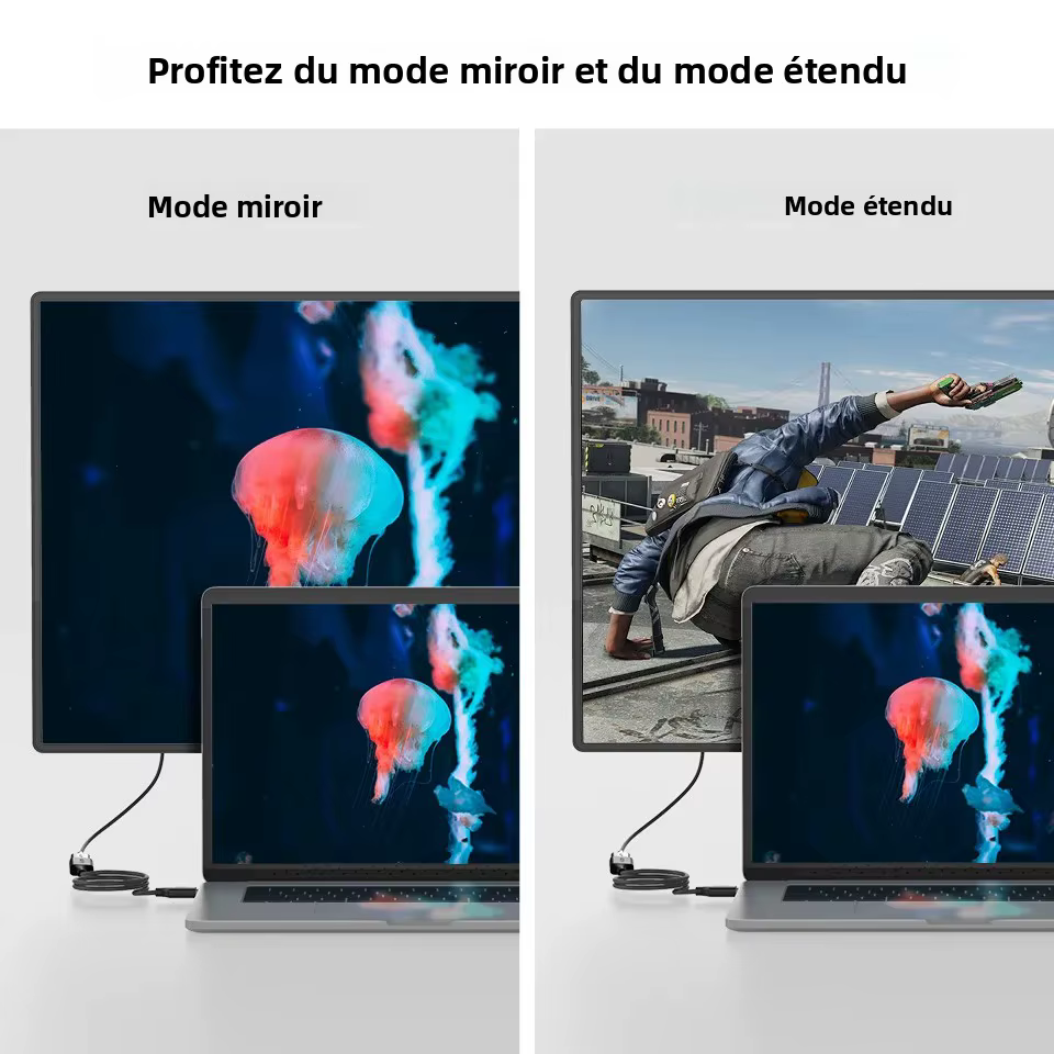 Câble d'extension HDMI 4K QGeeM, adaptateur HDMI 2.0 pour Xiaomi Xbox Series X PS5 PS4 TV Box Ordinateurs portables, câble répartiteur HDMI
