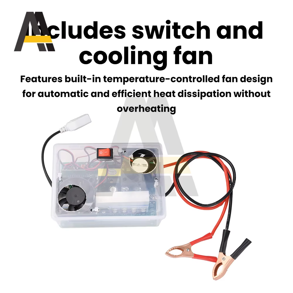 Module onduleur 500W DC 12-14.5V vers AC 220V avec ventilateur de refroidissement et interrupteur de sécurité pour petits outils électriques et cuiseurs à riz électriques