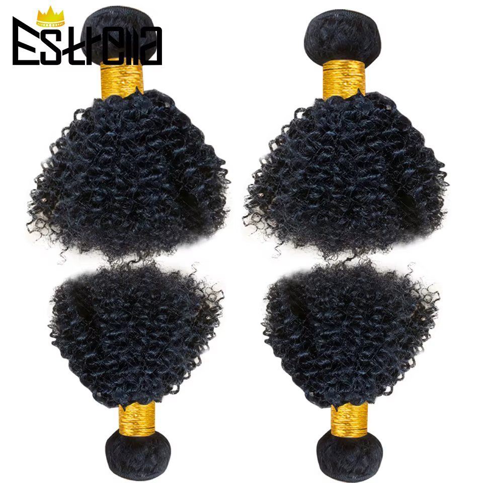 Afro crépus bouclés court Bundle offres de cheveux humains brésilien Remy