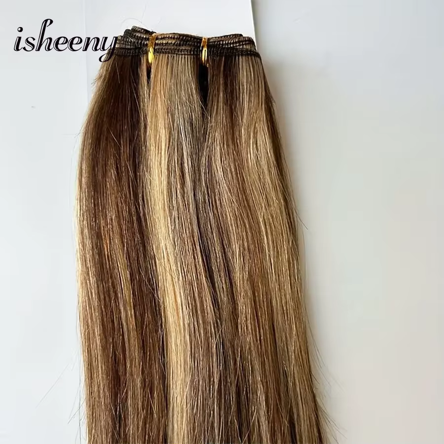 Extensions de cheveux humains blonds méchés