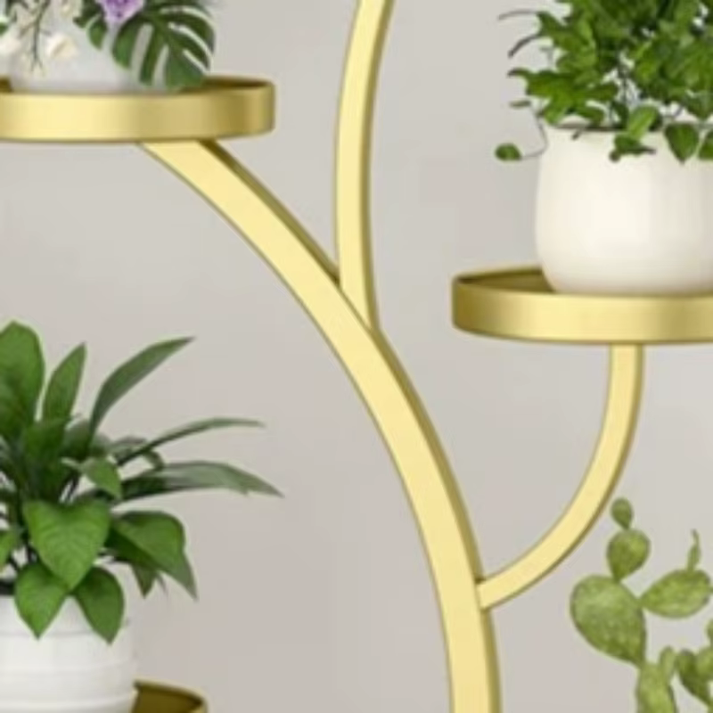 Étagères de rangement pour plantes de terrasse, serre, présentoirs décoratifs en métal, meubles de terrasse dorés pas chers, offre de mobilier de patio