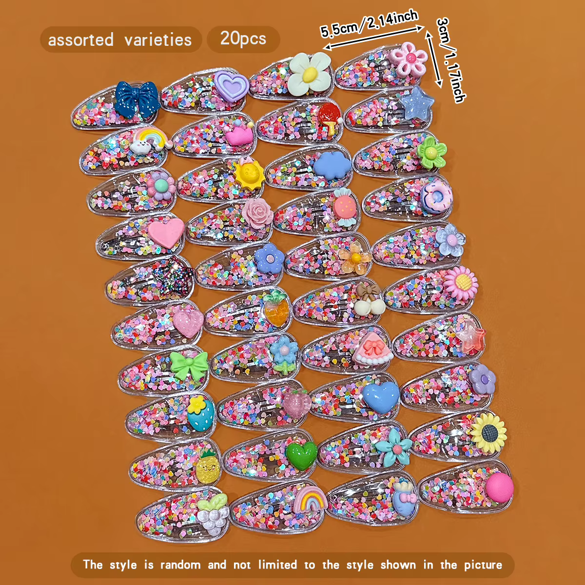 20 styles de clips BB de couleur aléatoire adaptés aux accessoires pour cheveux quotidiens