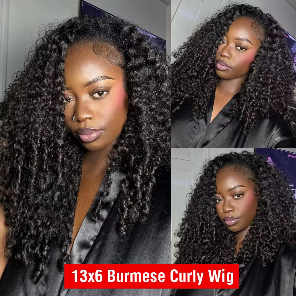 300% Wear And Go 7x5 birman bouclés sans colle perruques cheveux humains 13x6 HD dentelle frontale perruque vraie