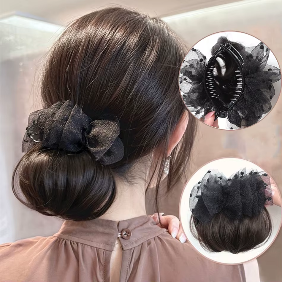 Extensions de chignon synthétique à pince