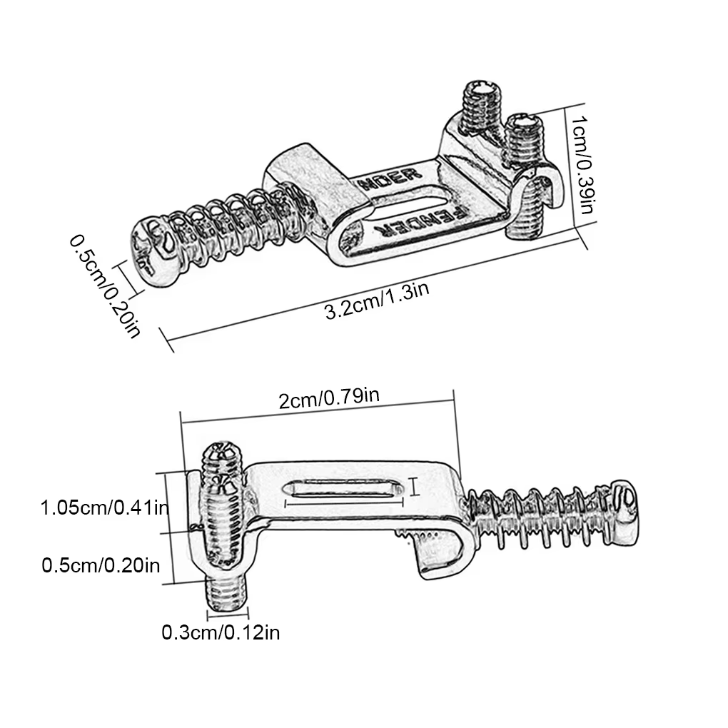 Selles de pont Roller Tremolo ​ ​ 6 pièces avec clé-alliage de Zinc de précision pour pièces de mise à niveau de guitare électrique Fender Strat/Tele/ST ​ ​