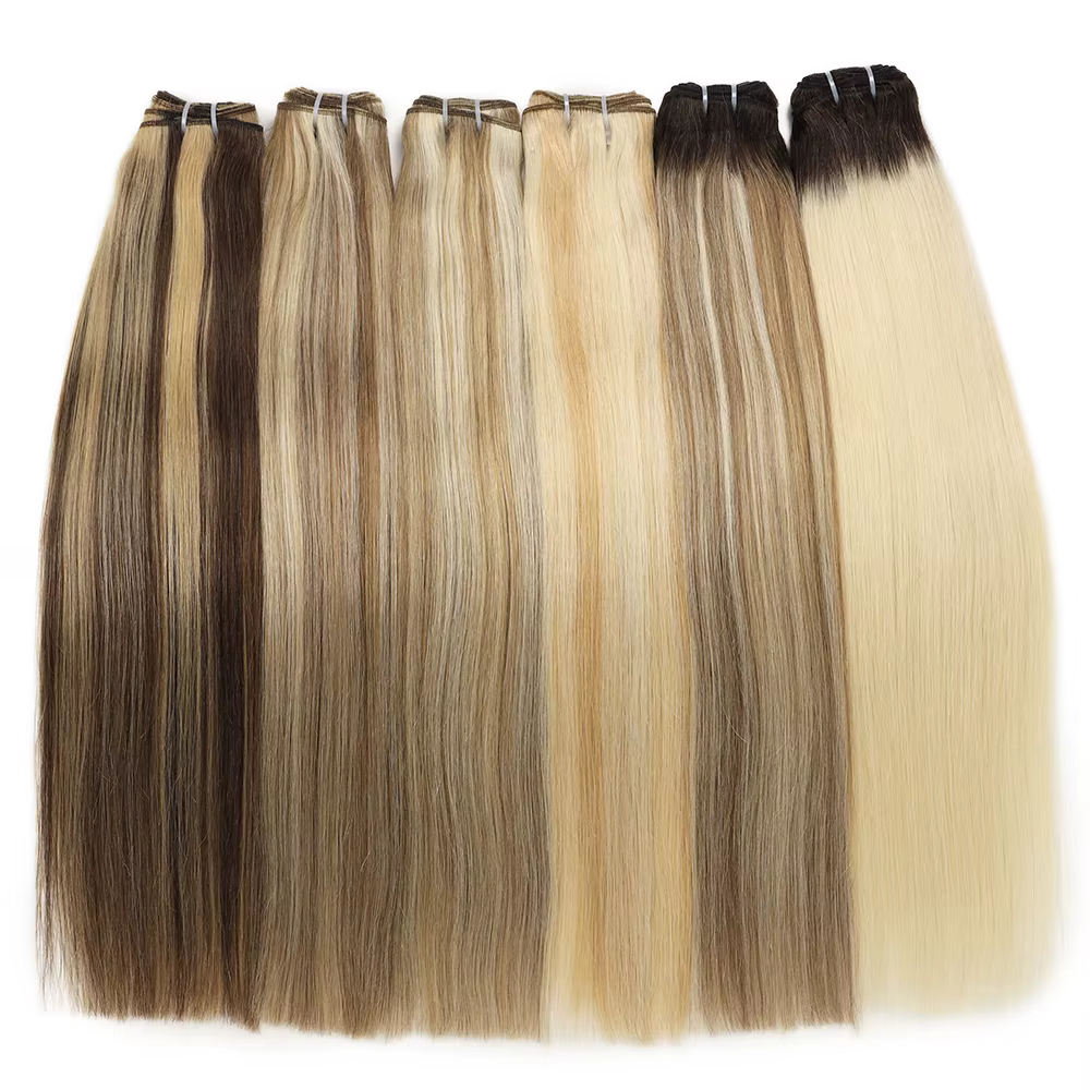 Extensions de cheveux à trame double cousue