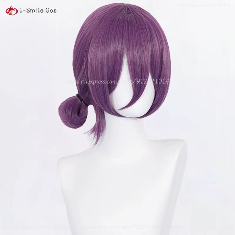 Anime Rezee Cosplay perruque 45 cm violet