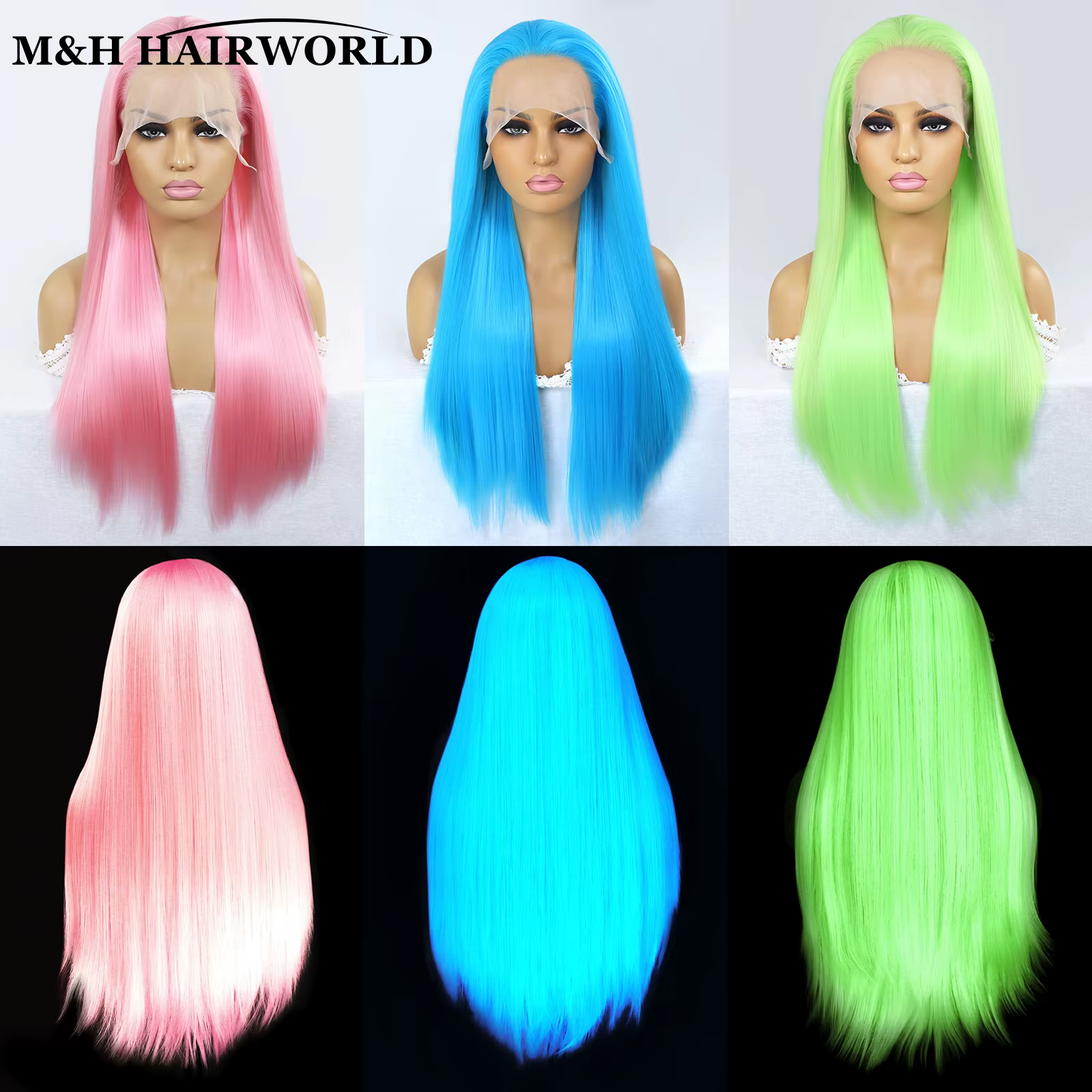 Perruque Lace Front Synthétique Brillante