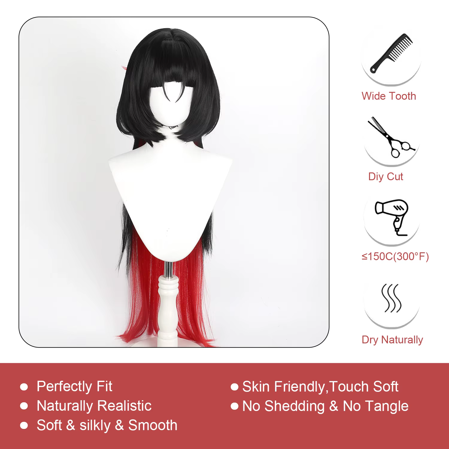 Perruque Anime Jane Doe Cosplay perruques Zenless Zone zéro jeu de rôle