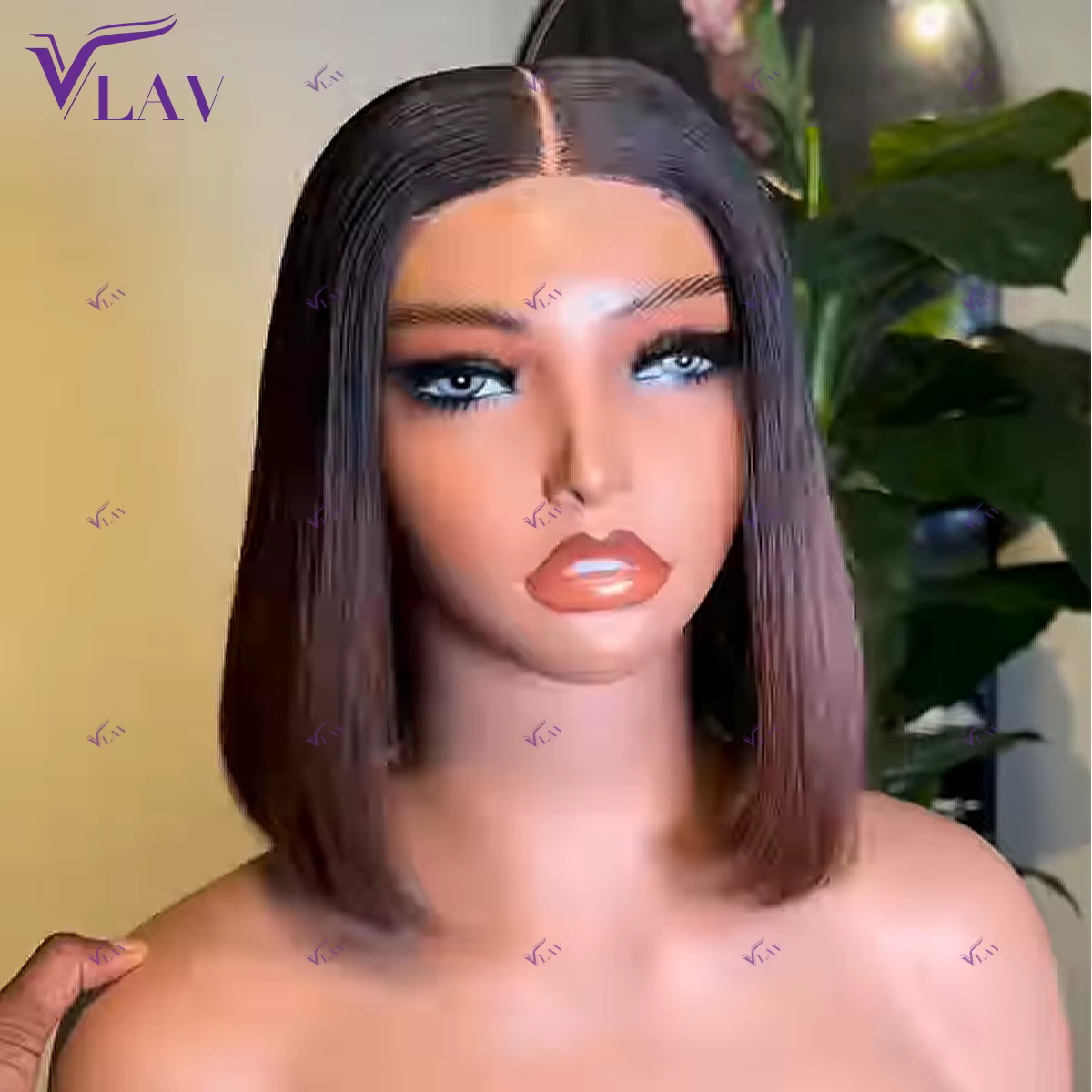 Perruque Bob avec Cheveux de Bébé
