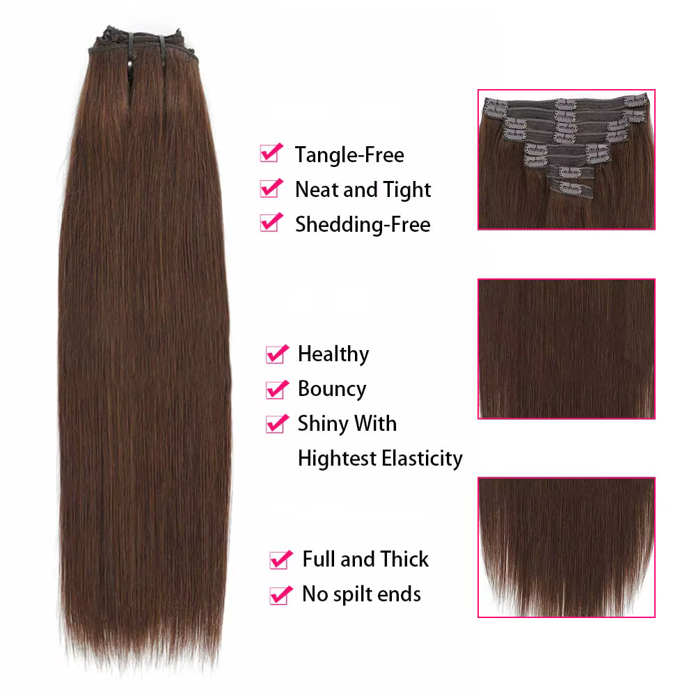 Extensions de cheveux à clipser pour femmes