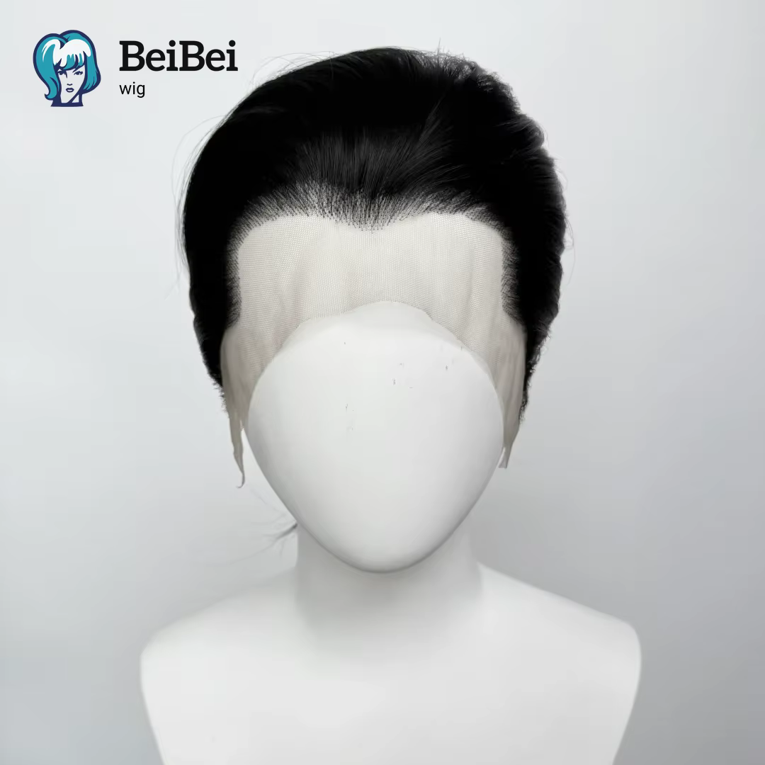 Perruque Lace Front Wig synthétique courte noire