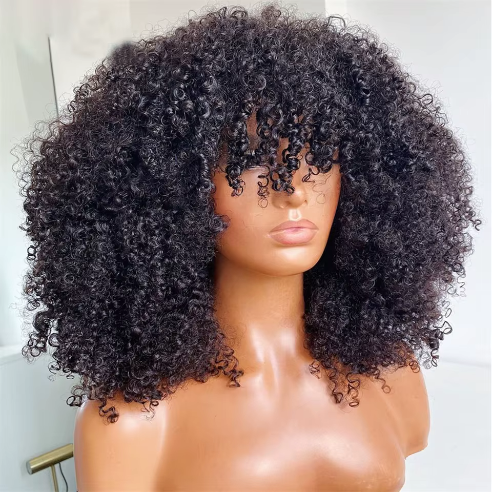 Perruque brésilienne afro bouclée crépue