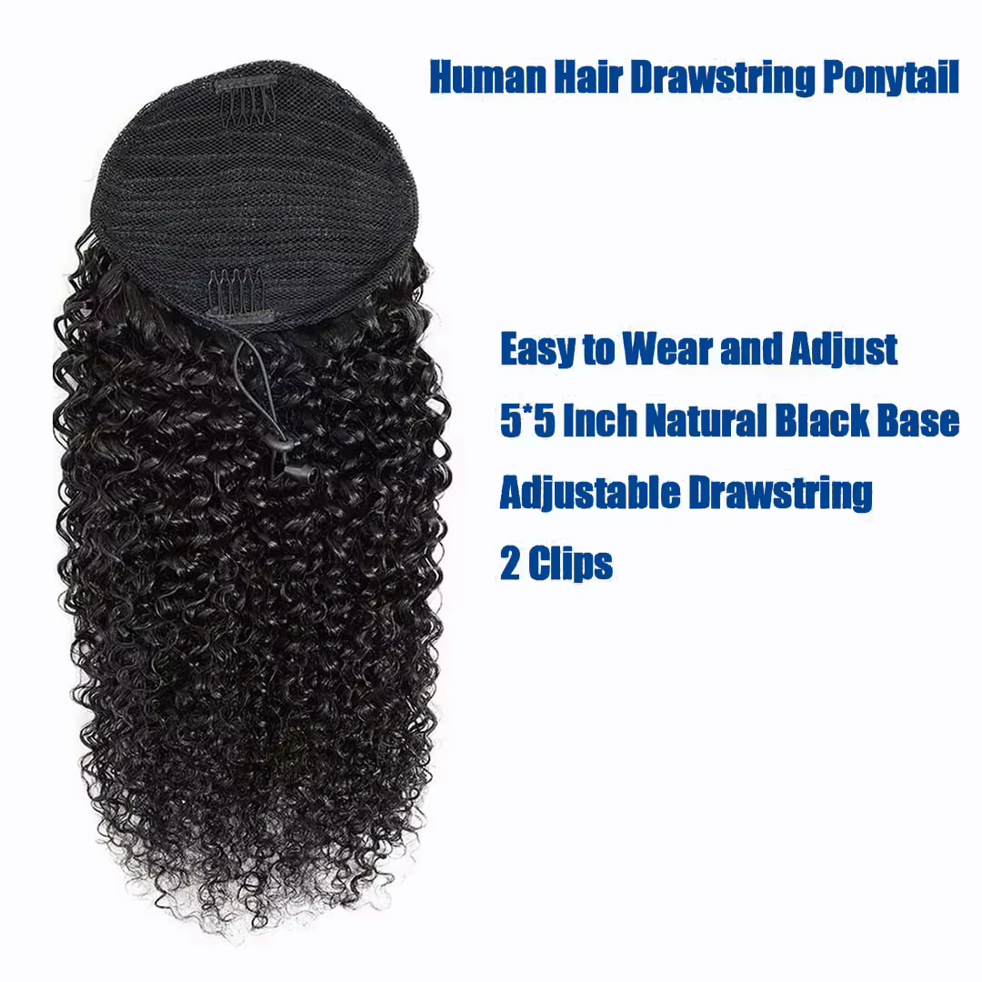 Queue de cheval en cheveux humains naturels pour femmes