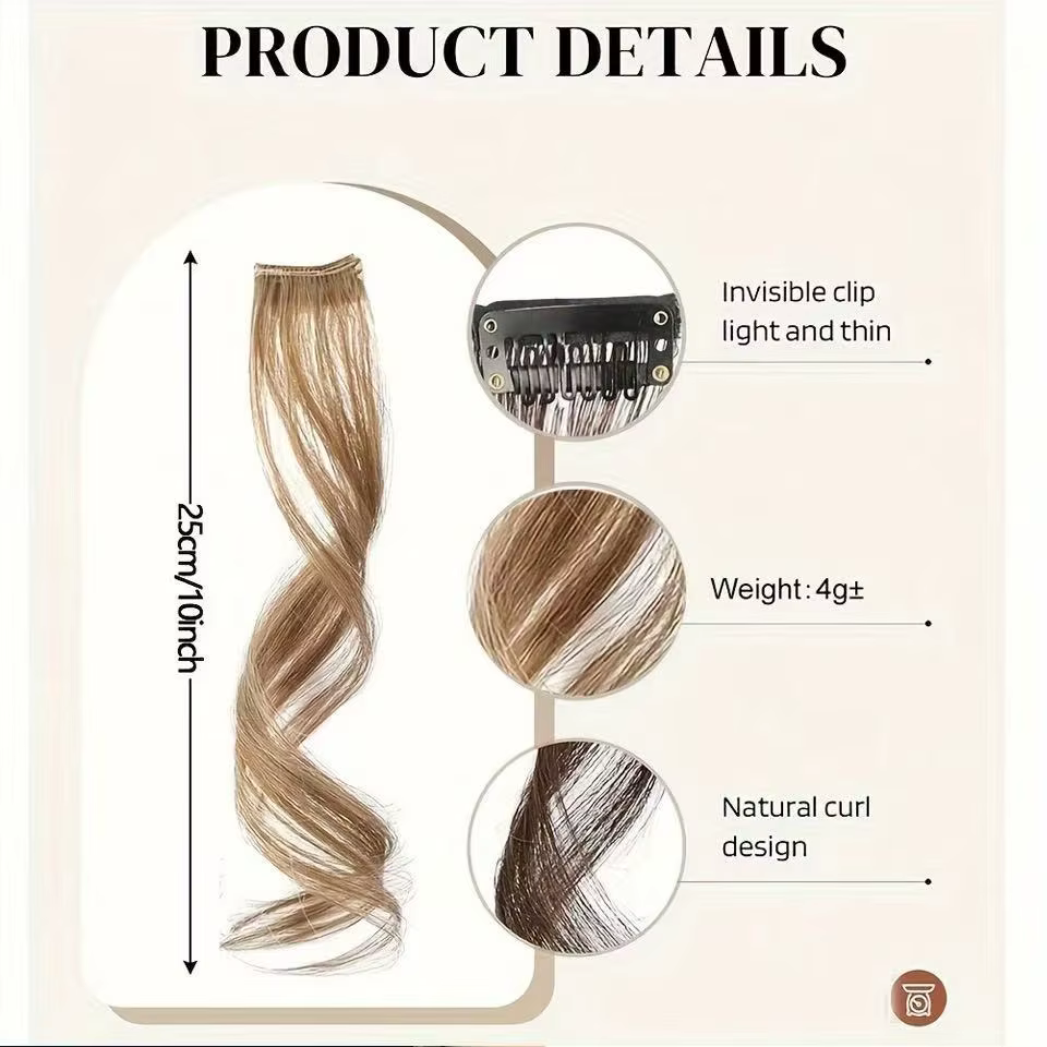 Extensions de cheveux synthétiques bouclées et ondulées à clipser