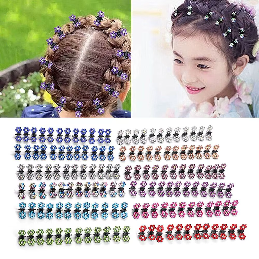 Mini pince à cheveux en cristal pour filles