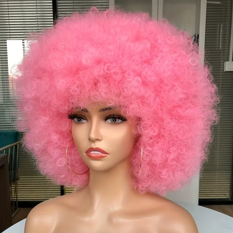 Perruque Afro Punk Rock des années 70 – Boucles synthétiques