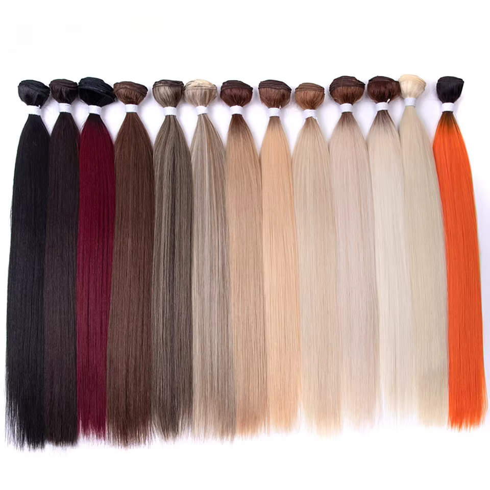 Mèches synthétiques naturelles lisses pour Salon de coiffure