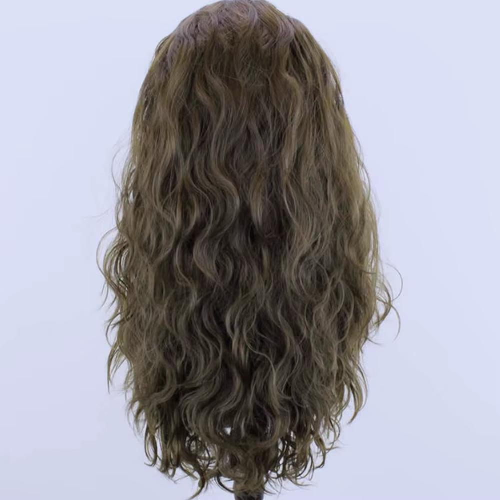 Perruque Lace Front Wig synthétique bouclée brune Cool