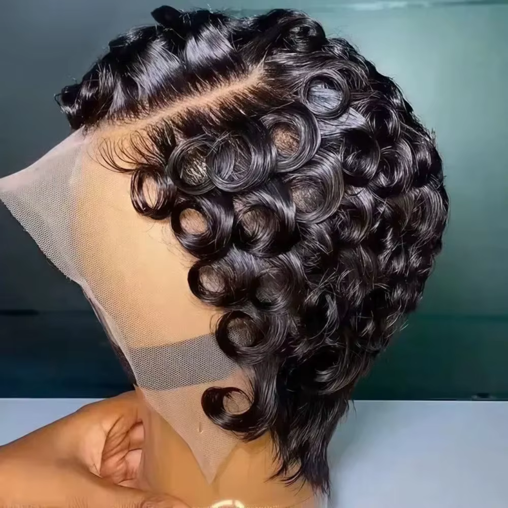 Perruque en cheveux humains bouclés pour femmes