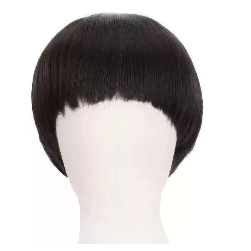 Perruque courte de cosplay + lunettes pour hommes