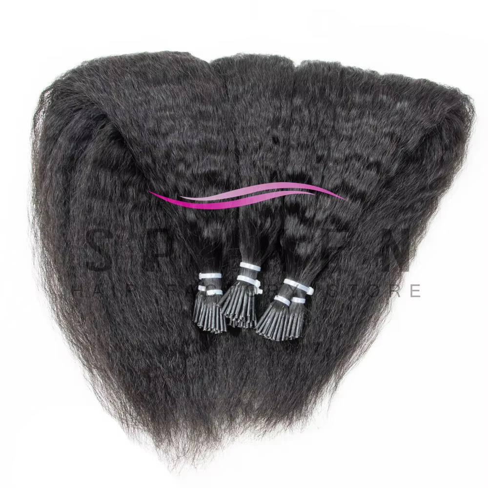 Extensions de cheveux humains naturels noirs