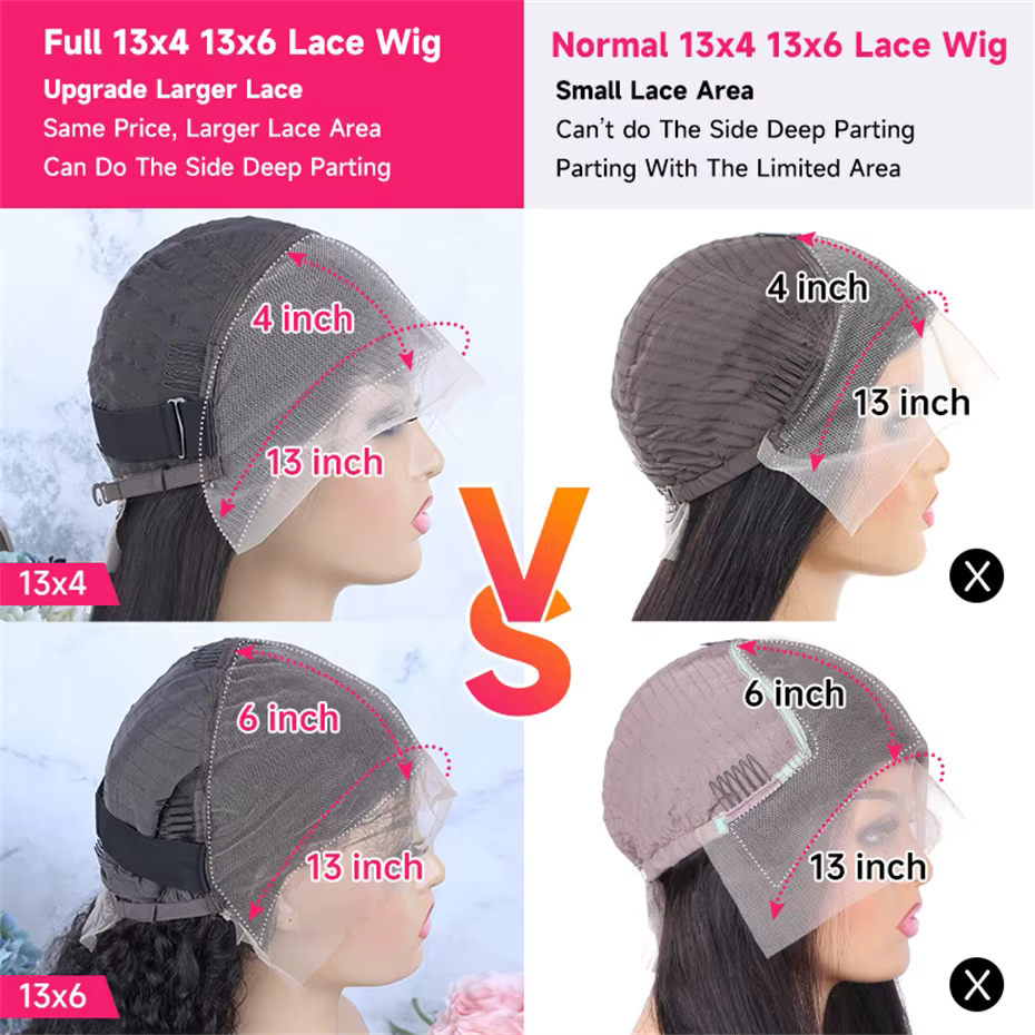 Perruque Lace Frontale 360 avec mèches blondes