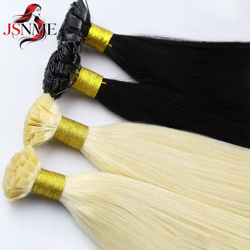 JSNME haute qualité pointe plate Extensions de cheveux kératine naturel vraiment Extension