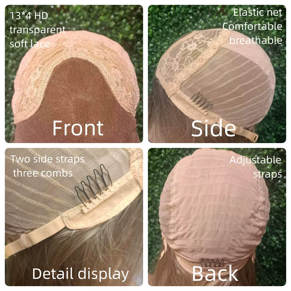 Perruque simple lisse et naturelle pour femme