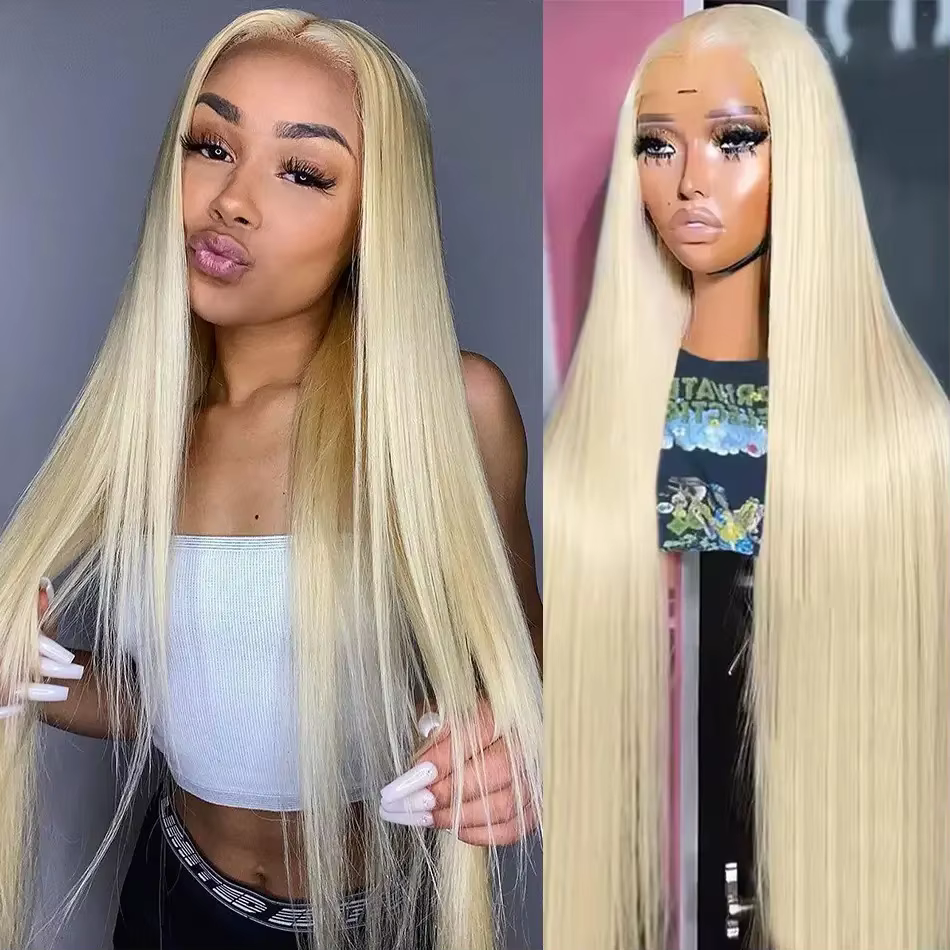 Perruque Lace Front Wig synthétique couleur blond miel 613