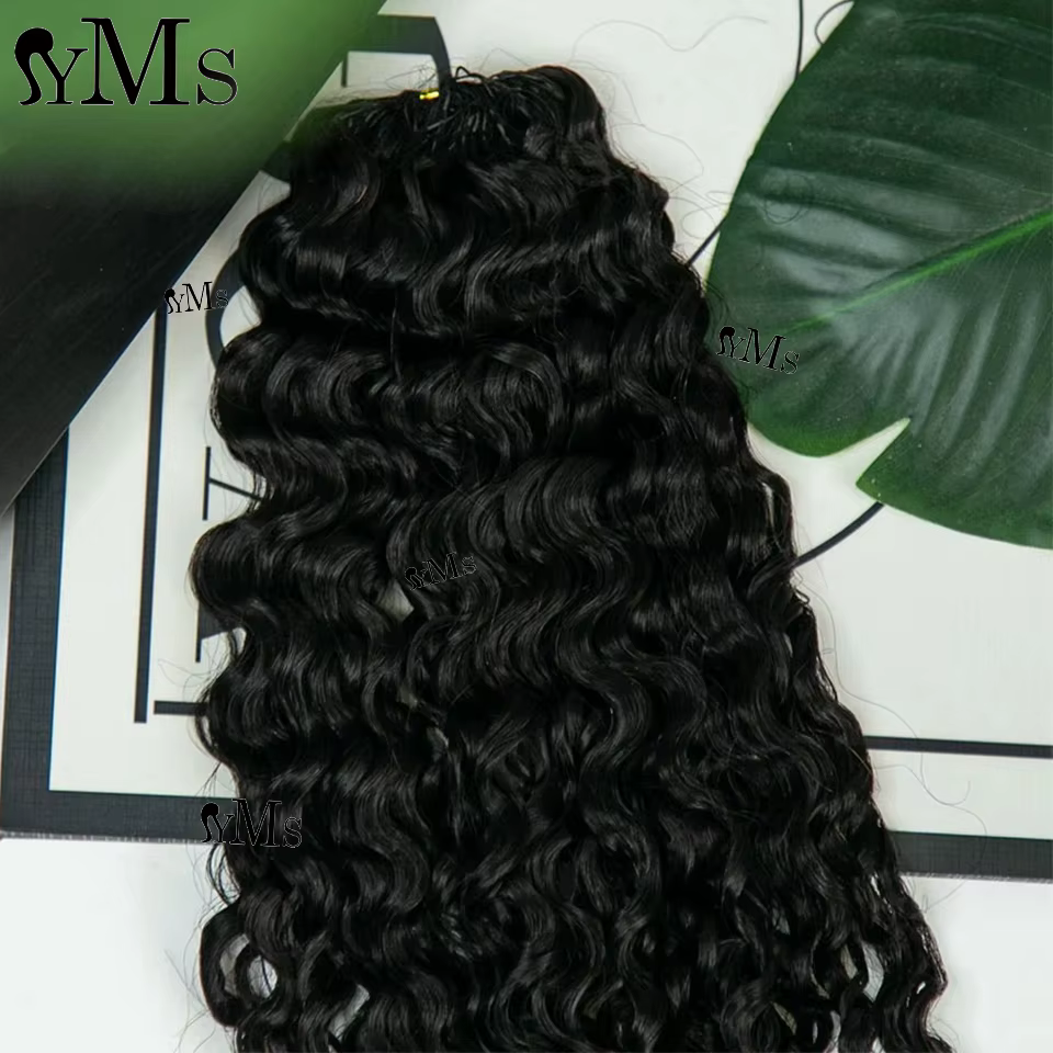 YMS 3C4A birman bouclés Invisible Crochet Extension de cheveux