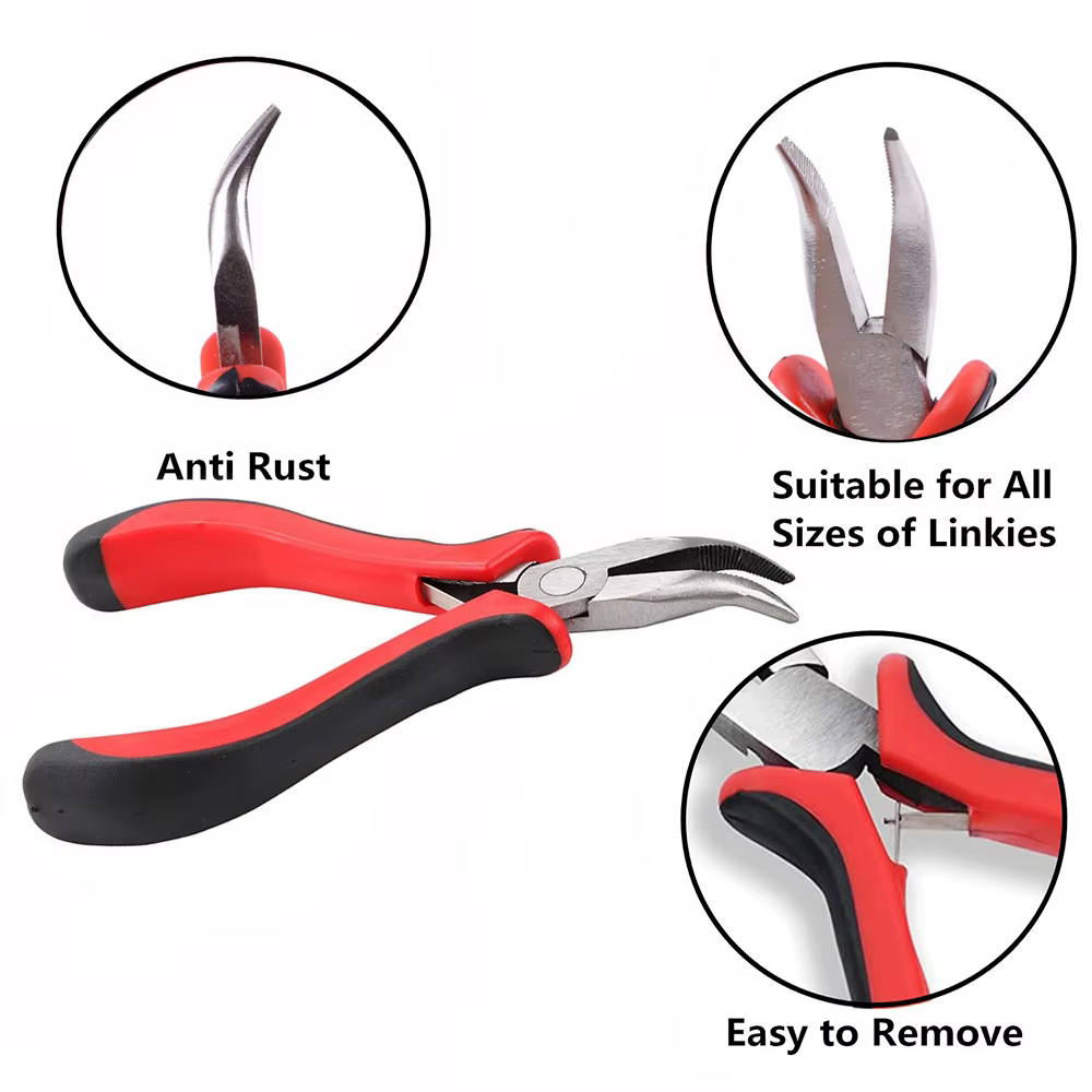 Kit d'outils pour extensions de cheveux : aiguille à micro-tirage