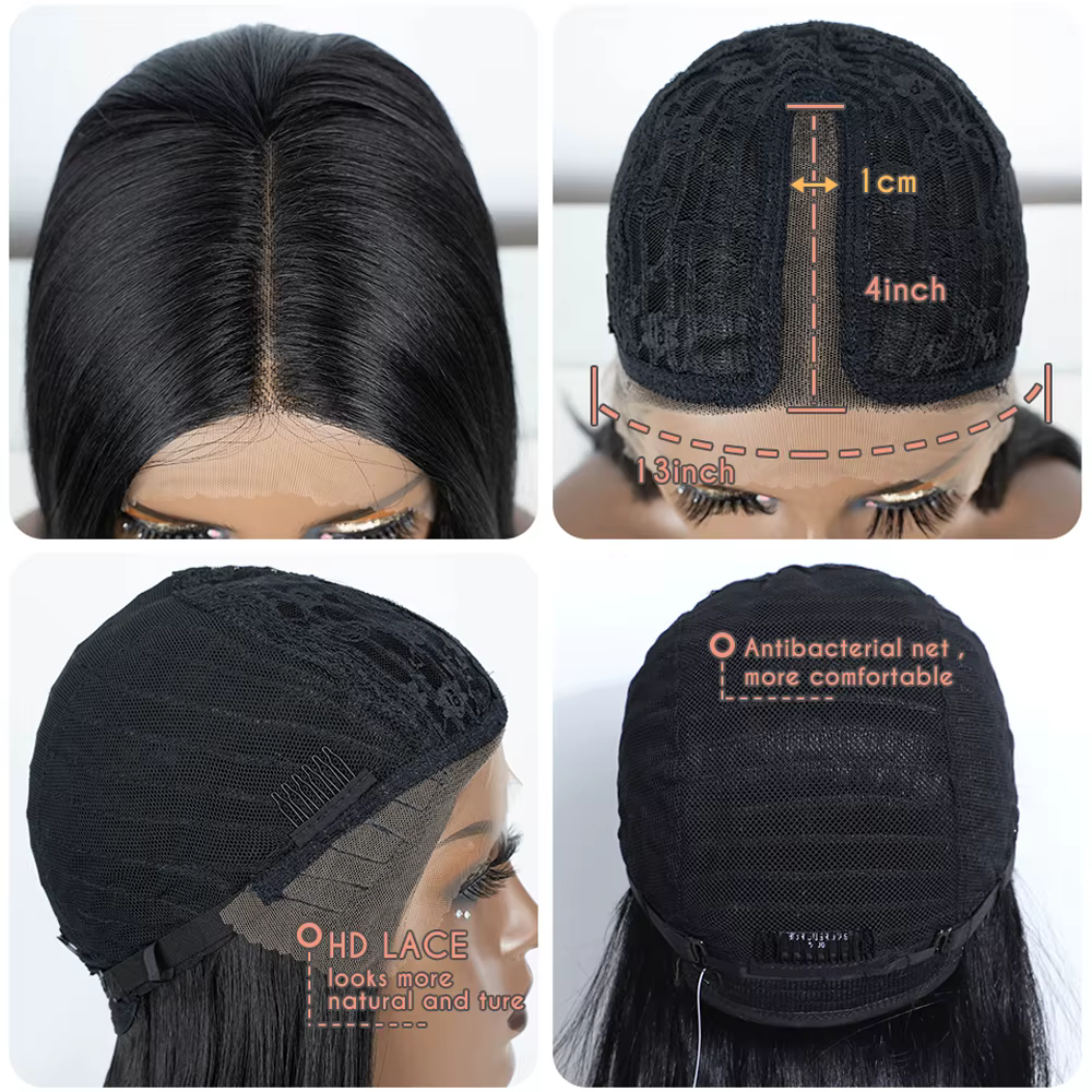 Perruque Lace Front Wig synthétique sans colle