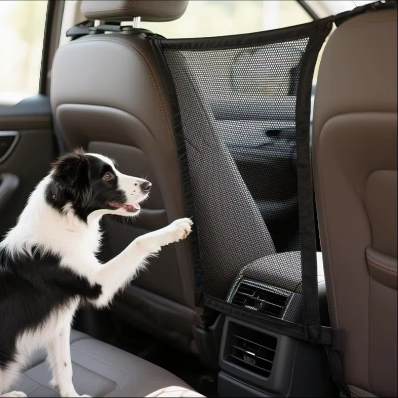 Barrière pour chien de grande taille pour voiture, filet de sécurité réglable en maille, protection flexible pour siège arrière, protection sécurisée du véhicule