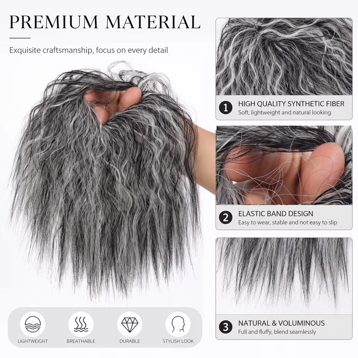 Synthetic wool curly short