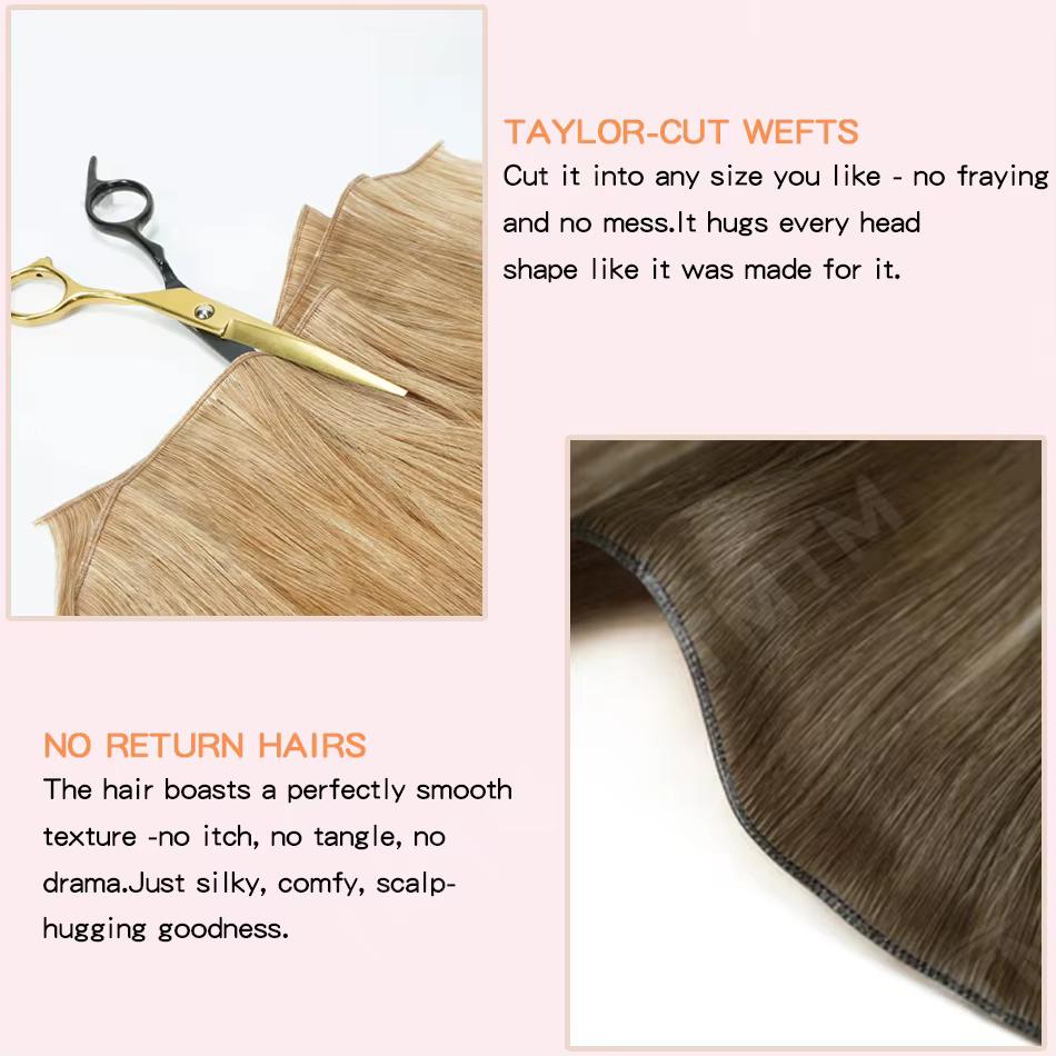 Extensions de cheveux humains Genius Weft de qualité supérieure 50/100g