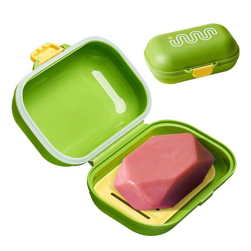 Porte-savon auto-drainant avec égouttoir pour douche et salle de bain, distributeur de savon sans désordre, support de rangement pour savon, conteneur de voyage pour la maison