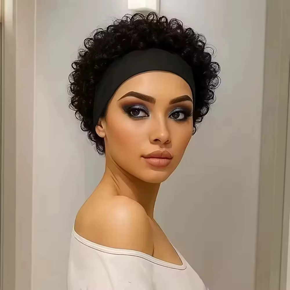Perruque bandeau Water Wave en cheveux humains