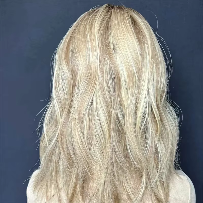 Perruque Lace Front 13x4 14 pouces Blond Doré Ombré pour Femme