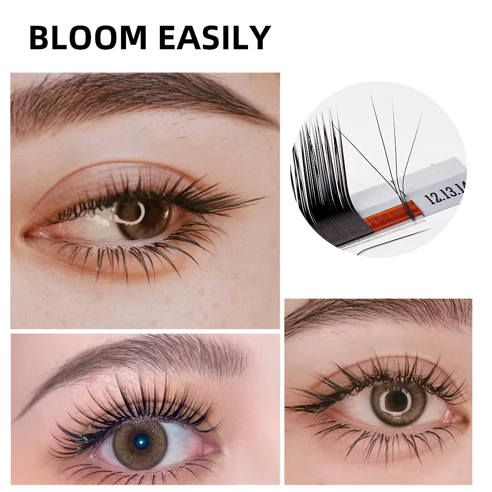 Yelix – Extensions de cils camélia naturels multi-longs, Volume moelleux, fournitures d'extension de cils doux, cils individuels