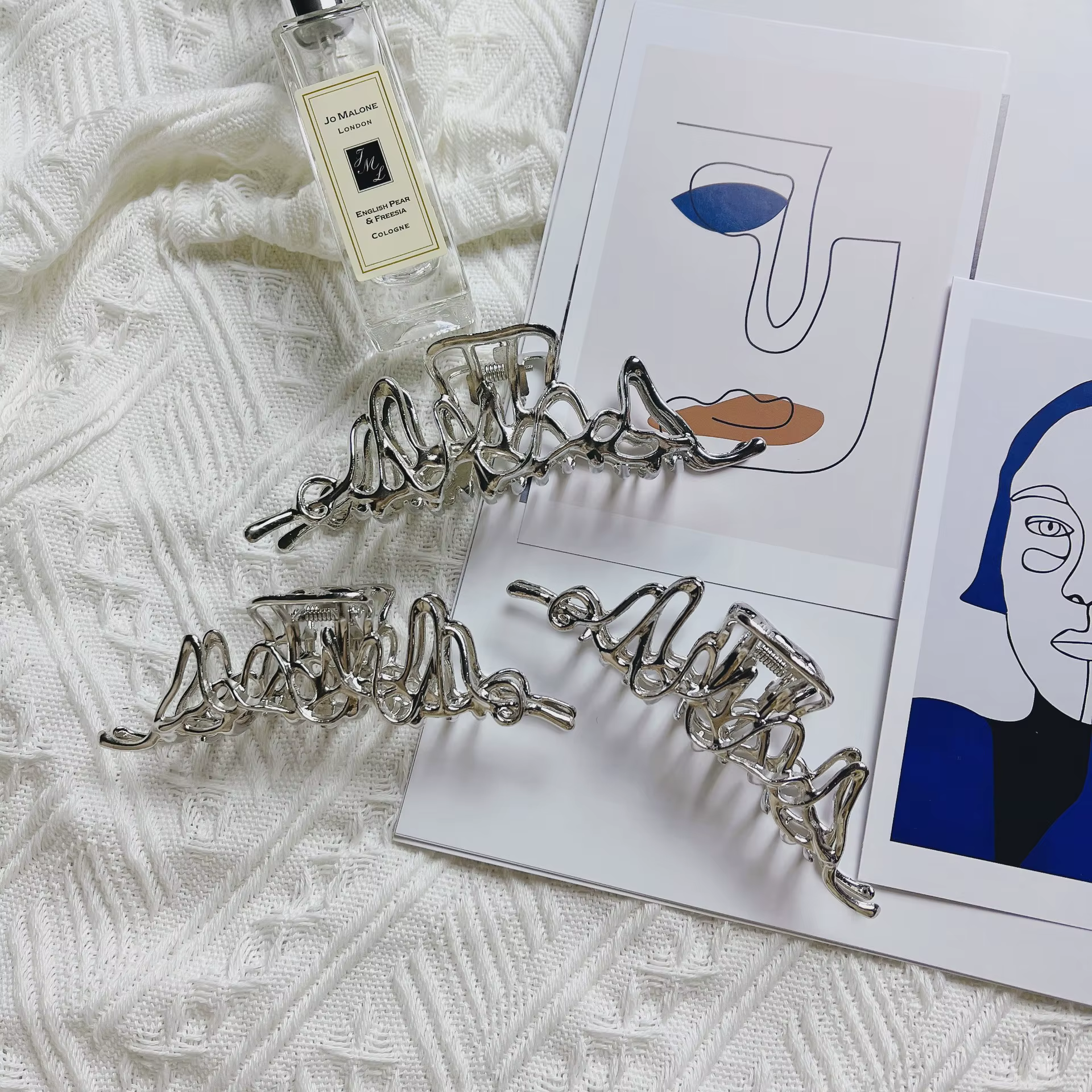 Grande pince à cheveux en métal pour femmes