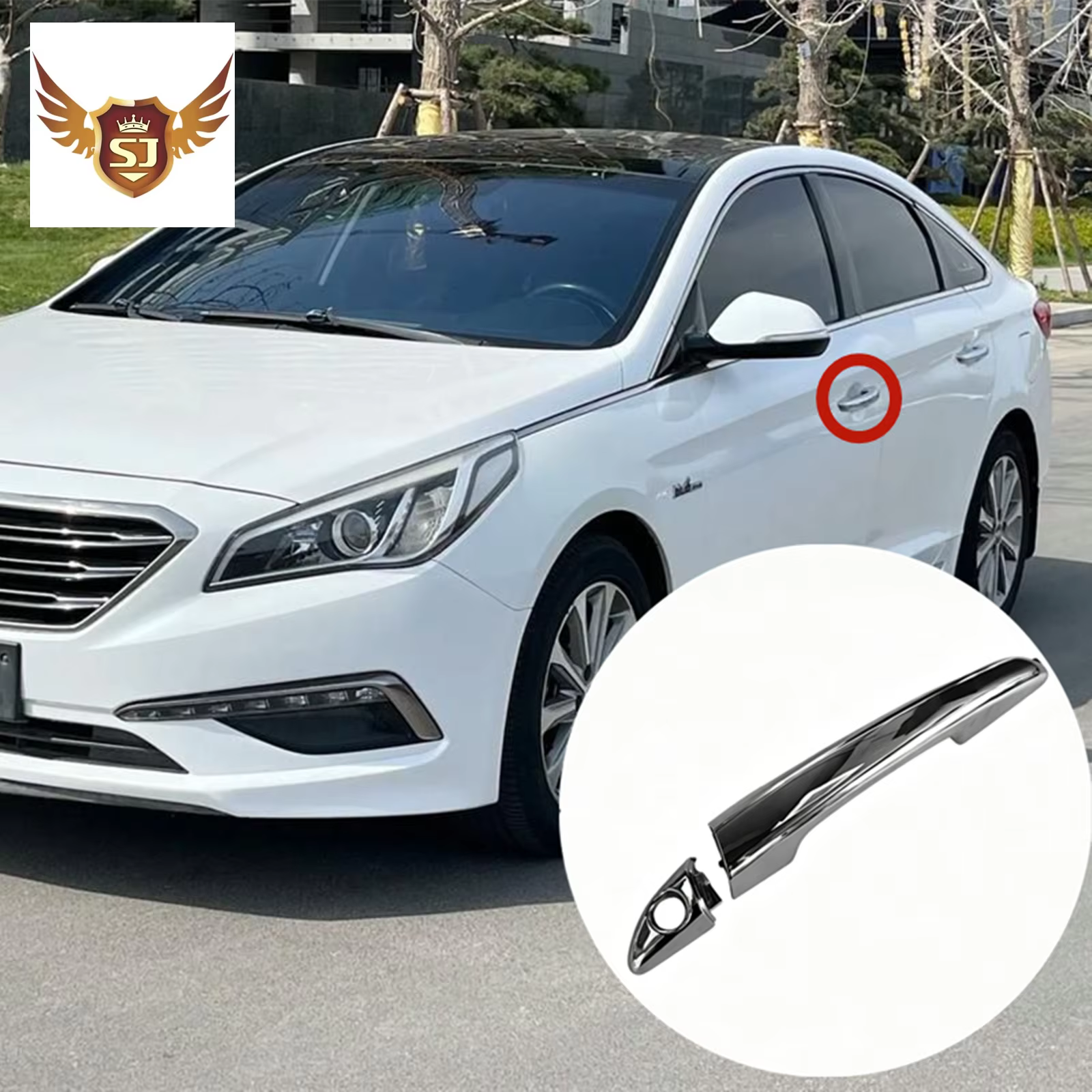 Poignée de porte extérieure chromée pour Hyundai Sonata 2015-2019 CHROME AVANT ARRIÈRE GAUCHE DROITE